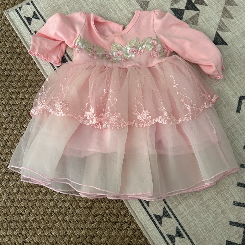 Pink toddler dress. Size 12 months.